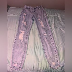 Like blue ripped jeans